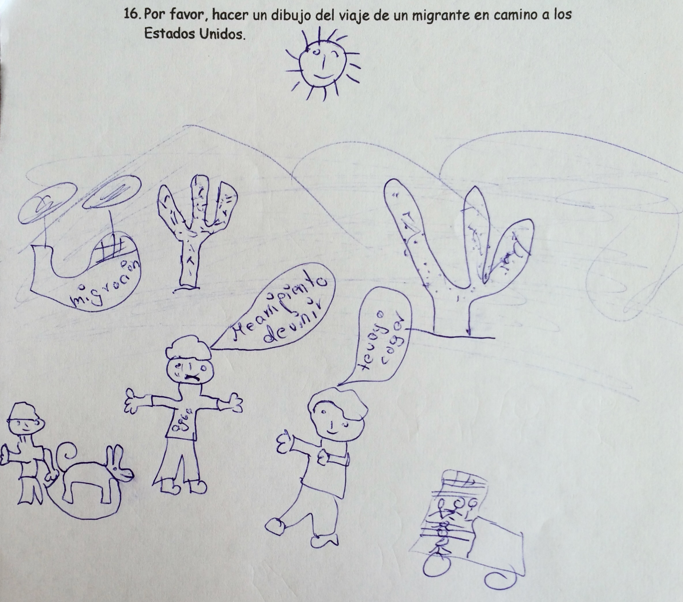 A child’s perspective on the migrant journey to the United States, 2015
